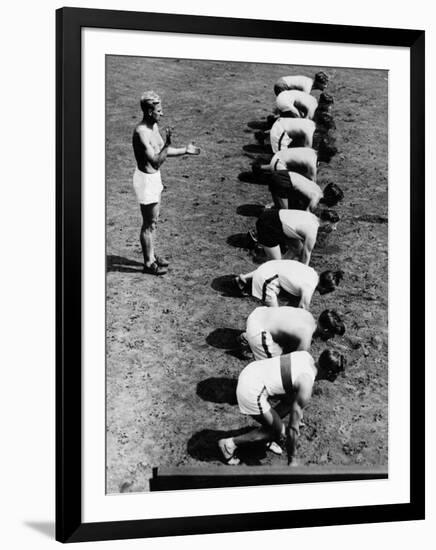 Athletes in Starting Position For a Race-null-Framed Photographic Print