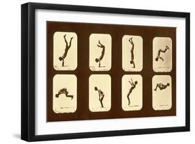 Athletes. Irregular from 'Animal Locomotion' Series, C.1881-Eadweard Muybridge-Framed Giclee Print