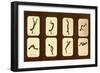 Athletes. Irregular from 'Animal Locomotion' Series, C.1881-Eadweard Muybridge-Framed Giclee Print