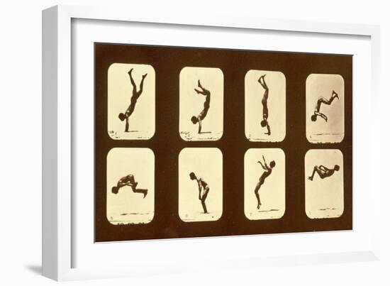 Athletes. Irregular from 'Animal Locomotion' Series, C.1881-Eadweard Muybridge-Framed Giclee Print