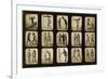 Athletes Posturing, from the 'Animal Locomotion' Series, C.1881-Eadweard Muybridge-Framed Photographic Print