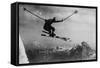 Athletic Skier-null-Framed Stretched Canvas