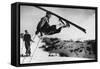 Athletic Skier-null-Framed Stretched Canvas