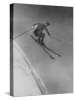 Athletic Skier-null-Stretched Canvas