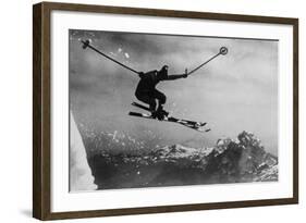 Athletic Skier-null-Framed Photographic Print