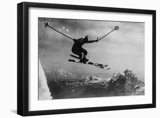 Athletic Skier-null-Framed Photographic Print