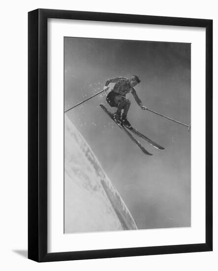 Athletic Skier-null-Framed Photographic Print