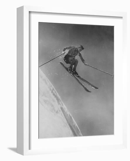 Athletic Skier-null-Framed Photographic Print