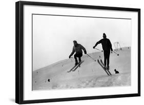 Athletic Skiers-null-Framed Photographic Print