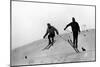 Athletic Skiers-null-Mounted Photographic Print