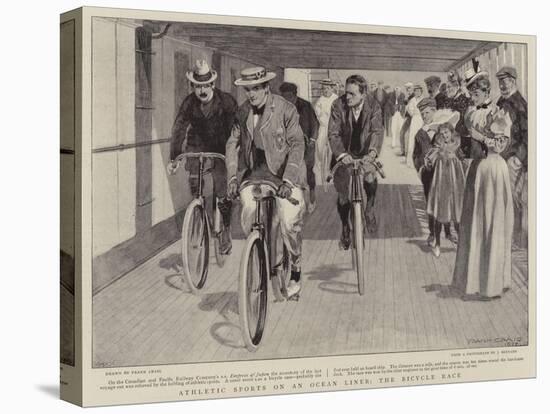 Athletic Sports on an Ocean Liner, the Bicycle Race-Frank Craig-Stretched Canvas