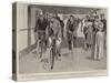 Athletic Sports on an Ocean Liner, the Bicycle Race-Frank Craig-Stretched Canvas