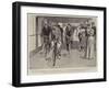 Athletic Sports on an Ocean Liner, the Bicycle Race-Frank Craig-Framed Giclee Print
