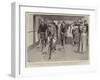 Athletic Sports on an Ocean Liner, the Bicycle Race-Frank Craig-Framed Giclee Print