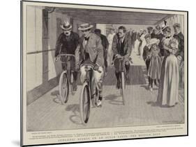 Athletic Sports on an Ocean Liner, the Bicycle Race-Frank Craig-Mounted Giclee Print