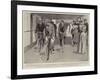 Athletic Sports on an Ocean Liner, the Bicycle Race-Frank Craig-Framed Giclee Print