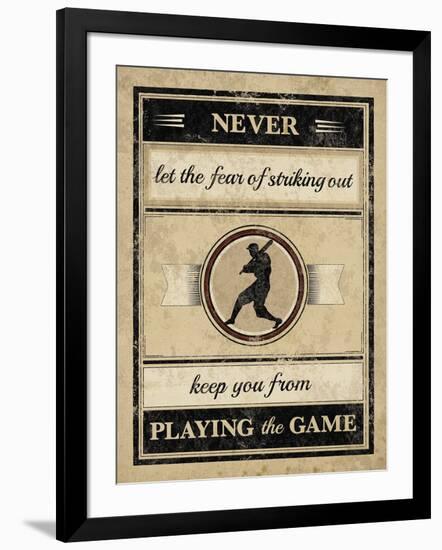 Athletic Wisdom - Play-The Vintage Collection-Framed Giclee Print