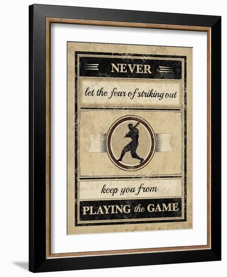 Athletic Wisdom - Play-The Vintage Collection-Framed Giclee Print