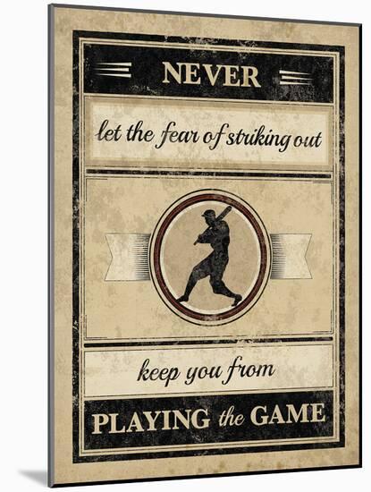 Athletic Wisdom - Play-The Vintage Collection-Mounted Giclee Print