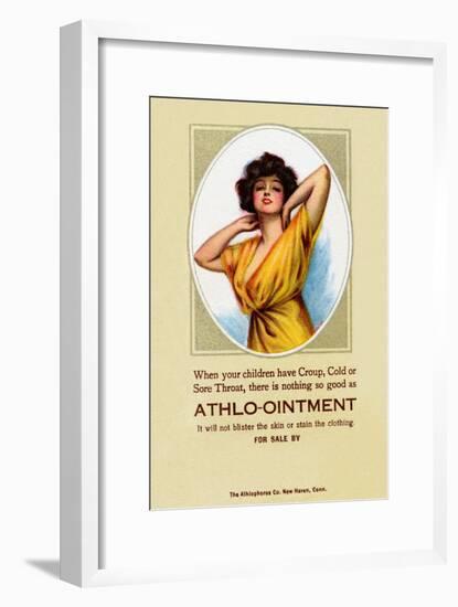 Athlo - Ointment for Croup, Cold or Sore Throat-null-Framed Art Print