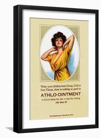 Athlo - Ointment for Croup, Cold or Sore Throat-null-Framed Art Print