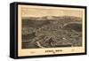 Athol, Massachusetts - Panoramic Map-Lantern Press-Framed Stretched Canvas