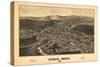 Athol, Massachusetts - Panoramic Map-Lantern Press-Stretched Canvas