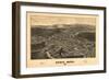 Athol, Massachusetts - Panoramic Map-Lantern Press-Framed Art Print