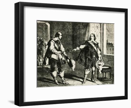 Athos Handing Sword to Comminges, Illustration for Chapter LXXXIII of Twenty Years After-Alexandre Dumas-Framed Giclee Print