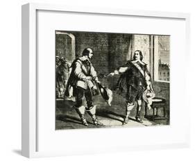 Athos Handing Sword to Comminges, Illustration for Chapter LXXXIII of Twenty Years After-Alexandre Dumas-Framed Giclee Print