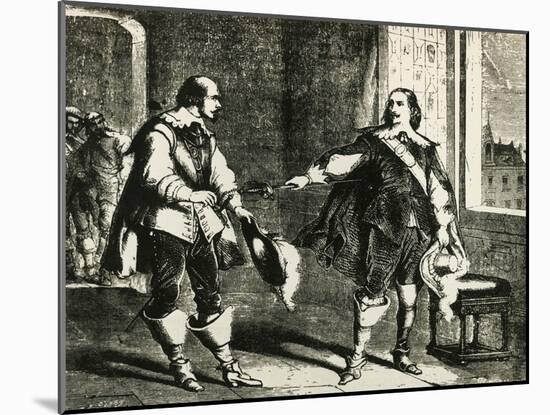 Athos Handing Sword to Comminges, Illustration for Chapter LXXXIII of Twenty Years After-Alexandre Dumas-Mounted Giclee Print