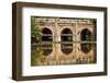 Athpula Eight Piers Stone Bridge, Reflection of Lodi Gardens, New Delhi, India-William Perry-Framed Photographic Print