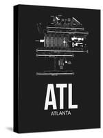 ATL Atlanta Airport Black-NaxArt-Stretched Canvas
