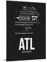 ATL Atlanta Airport Black-NaxArt-Mounted Art Print