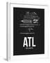 ATL Atlanta Airport Black-NaxArt-Framed Art Print