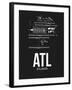 ATL Atlanta Airport Black-NaxArt-Framed Art Print