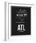 ATL Atlanta Airport Black-NaxArt-Framed Art Print