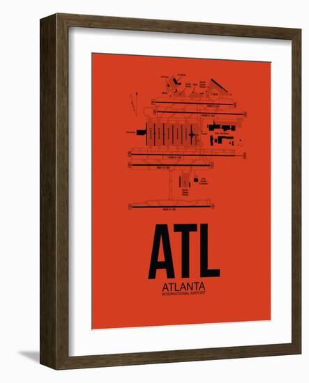 ATL Atlanta Airport Orange-NaxArt-Framed Art Print