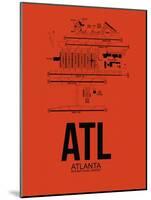 ATL Atlanta Airport Orange-NaxArt-Mounted Art Print