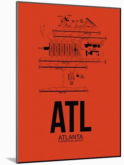 ATL Atlanta Airport Orange-NaxArt-Mounted Art Print