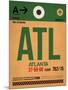 ATL Atlanta Luggage Tag 1-NaxArt-Mounted Art Print