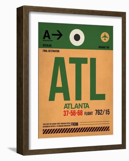 ATL Atlanta Luggage Tag 1-NaxArt-Framed Art Print