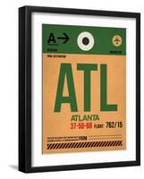 ATL Atlanta Luggage Tag 1-NaxArt-Framed Art Print