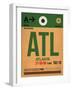 ATL Atlanta Luggage Tag 1-NaxArt-Framed Art Print