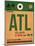 ATL Atlanta Luggage Tag 1-NaxArt-Mounted Art Print