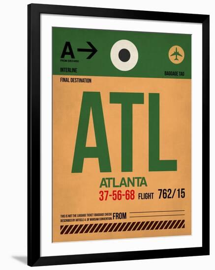 ATL Atlanta Luggage Tag 1-NaxArt-Framed Art Print