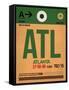 ATL Atlanta Luggage Tag 1-NaxArt-Framed Stretched Canvas