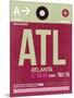 ATL Atlanta Luggage Tag 2-NaxArt-Mounted Art Print