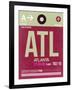 ATL Atlanta Luggage Tag 2-NaxArt-Framed Art Print