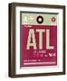 ATL Atlanta Luggage Tag 2-NaxArt-Framed Art Print